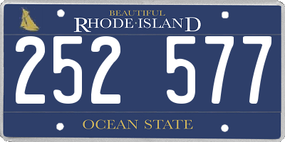 RI license plate 252577