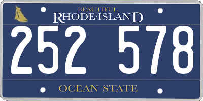 RI license plate 252578
