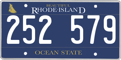 RI license plate 252579