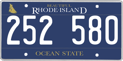 RI license plate 252580