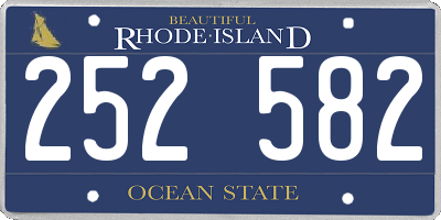 RI license plate 252582