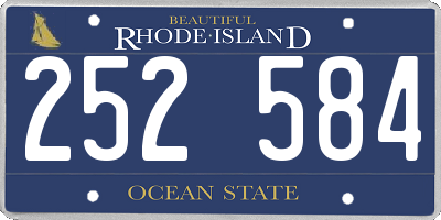 RI license plate 252584