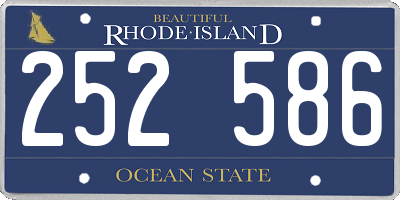 RI license plate 252586