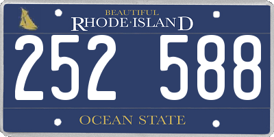 RI license plate 252588