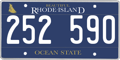 RI license plate 252590