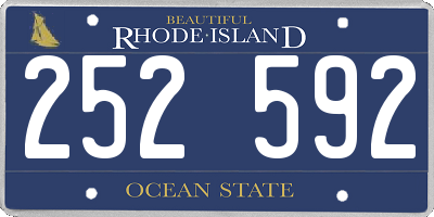 RI license plate 252592