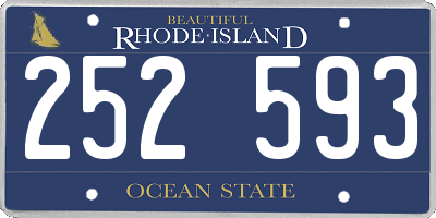 RI license plate 252593