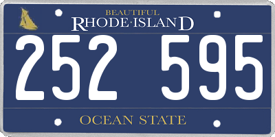 RI license plate 252595