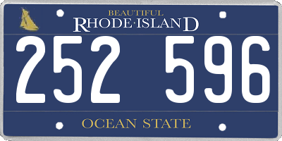RI license plate 252596