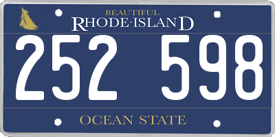 RI license plate 252598