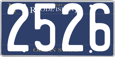 RI license plate 2526