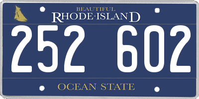 RI license plate 252602