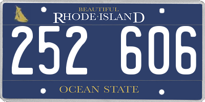 RI license plate 252606