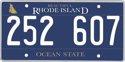 RI license plate 252607