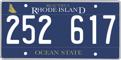 RI license plate 252617