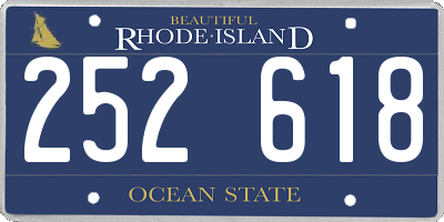 RI license plate 252618