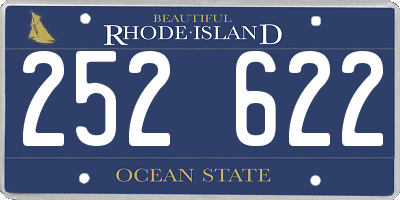 RI license plate 252622