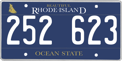 RI license plate 252623
