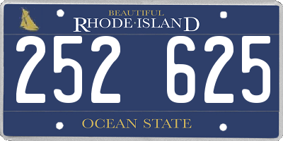 RI license plate 252625