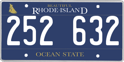 RI license plate 252632