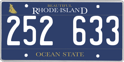 RI license plate 252633