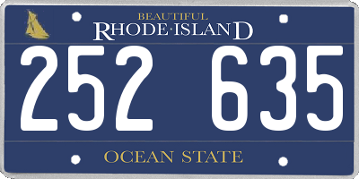 RI license plate 252635