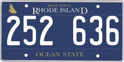 RI license plate 252636