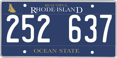 RI license plate 252637