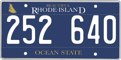 RI license plate 252640