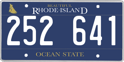 RI license plate 252641