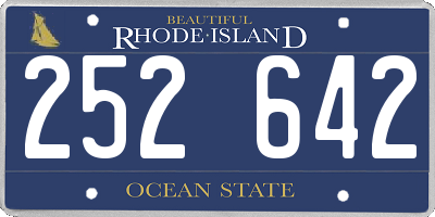 RI license plate 252642