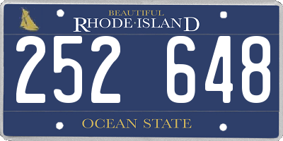 RI license plate 252648