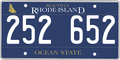 RI license plate 252652