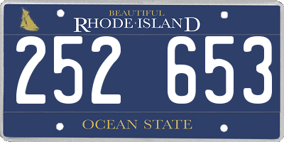 RI license plate 252653