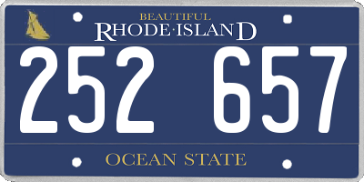 RI license plate 252657