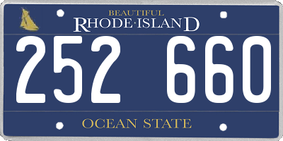RI license plate 252660