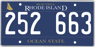RI license plate 252663