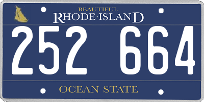 RI license plate 252664
