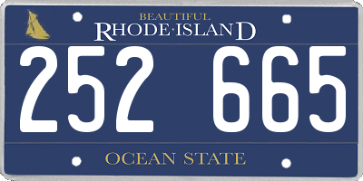 RI license plate 252665