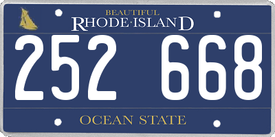 RI license plate 252668