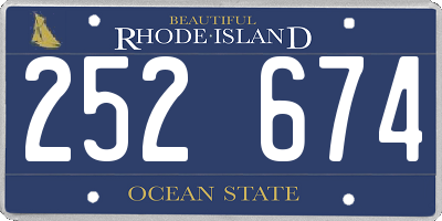 RI license plate 252674