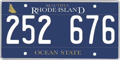 RI license plate 252676