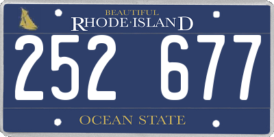 RI license plate 252677