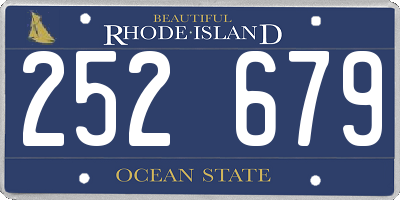 RI license plate 252679