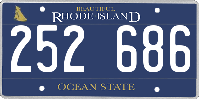 RI license plate 252686