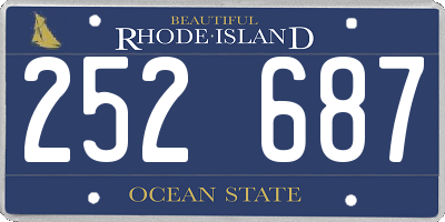 RI license plate 252687