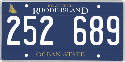 RI license plate 252689