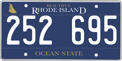 RI license plate 252695