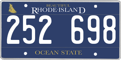 RI license plate 252698