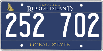 RI license plate 252702